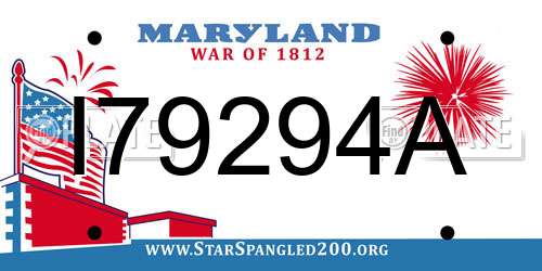 I79294A Maryland License Plate
