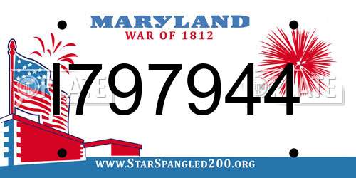 I797944 Maryland License Plate