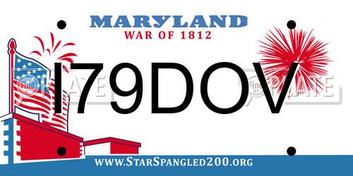 I79DOV Maryland License Plate
