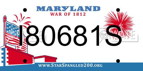 I80681S Maryland License Plate