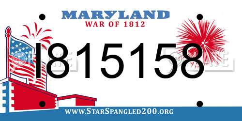 I815158 Maryland License Plate