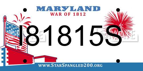 I81815S Maryland License Plate