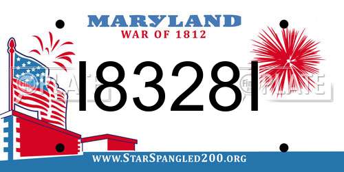I8328I Maryland License Plate