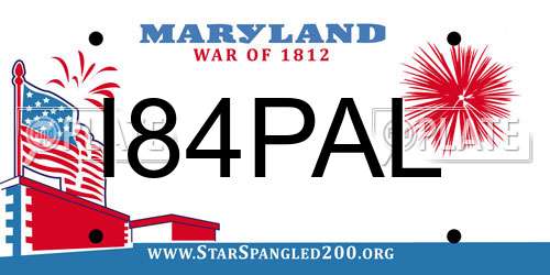 I84PAL Maryland License Plate