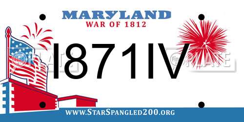 I871IV Maryland License Plate