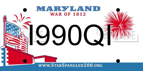 I990QI Maryland License Plate