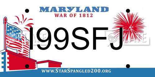 I99SFJ Maryland License Plate