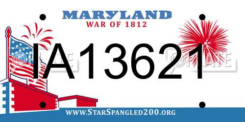 IA13621 Maryland License Plate