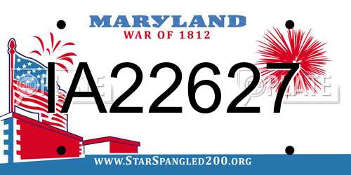 IA22627 Maryland License Plate