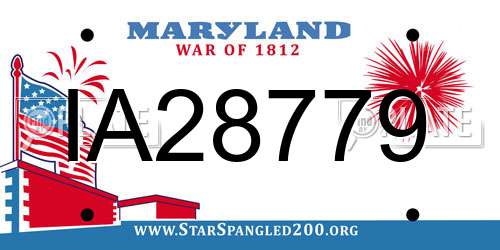 IA28779 Maryland License Plate