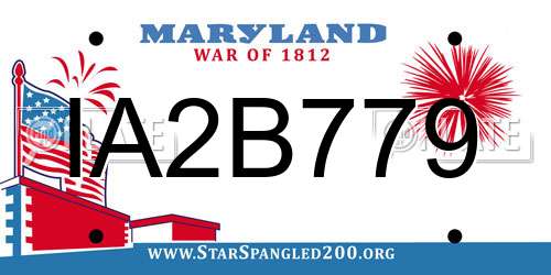 IA2B779 Maryland License Plate