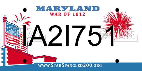 IA2I751 Maryland License Plate