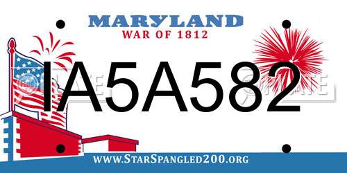 IA5A582 Maryland License Plate