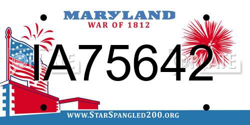 IA75642 Maryland License Plate