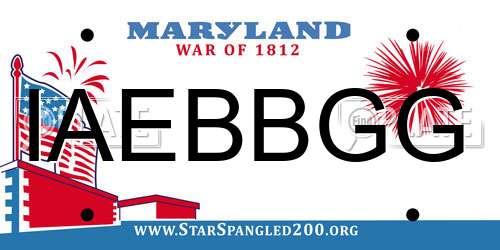 IAEBBGG Maryland License Plate