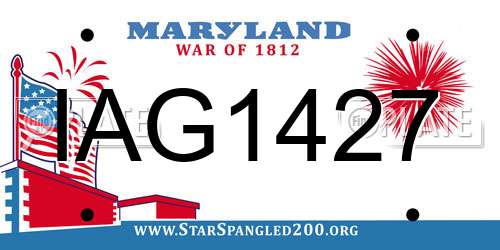 IAG1427 Maryland License Plate
