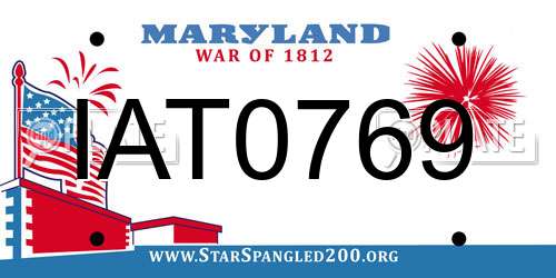 IAT0769 Maryland License Plate