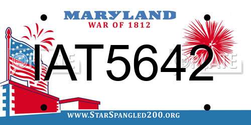 IAT5642 Maryland License Plate