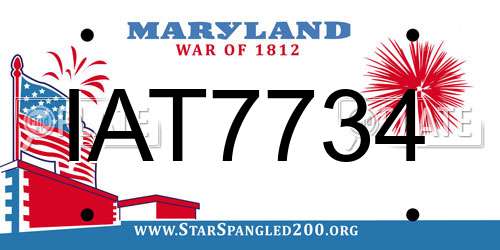 IAT7734 Maryland License Plate