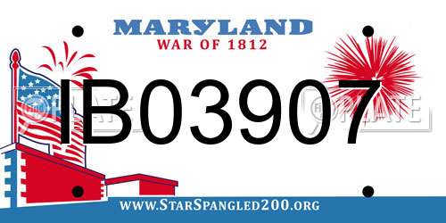 IB03907 Maryland License Plate