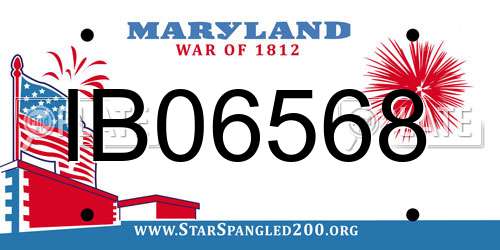 IB06568 Maryland License Plate