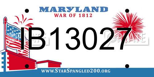 IB13027 Maryland License Plate