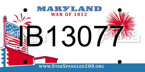 IB13077 Maryland License Plate