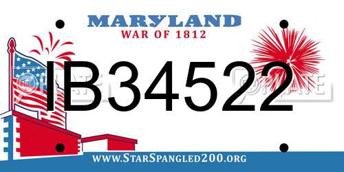 IB34522 Maryland License Plate