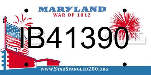IB41390 Maryland License Plate