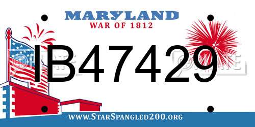 IB47429 Maryland License Plate