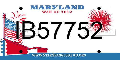 IB57752 Maryland License Plate