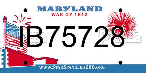 IB75728 Maryland License Plate
