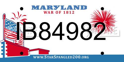 IB84982 Maryland License Plate