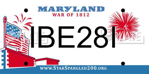 IBE28I Maryland License Plate