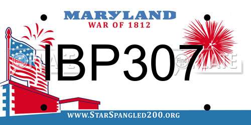 IBP307 Maryland License Plate