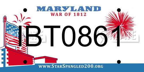 IBT0861 Maryland License Plate