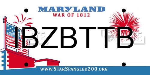IBZBTTB Maryland License Plate