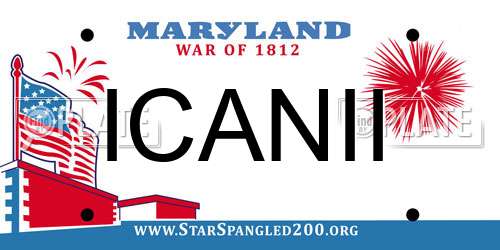 ICANII Maryland License Plate