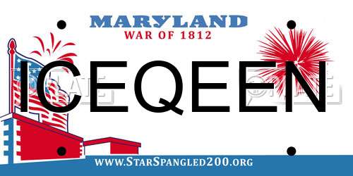 ICEQEEN Maryland License Plate