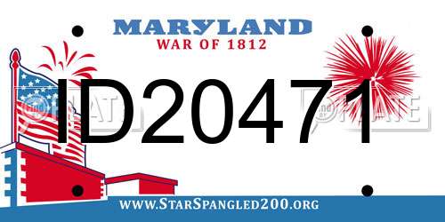 ID20471 Maryland License Plate