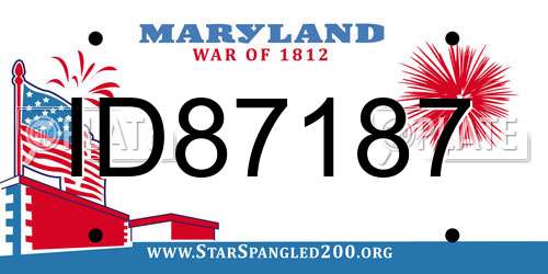 ID87187 Maryland License Plate