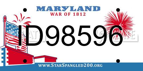 ID98596 Maryland License Plate