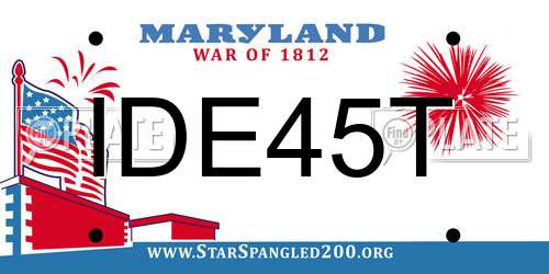 IDE45T Maryland License Plate