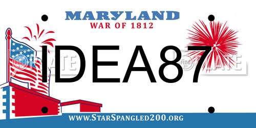 IDEA87 Maryland License Plate