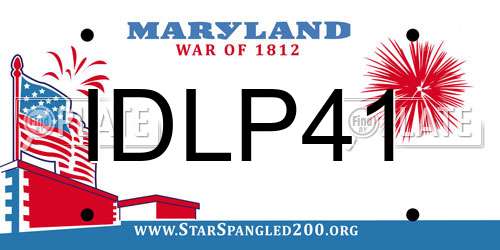IDLP41 Maryland License Plate