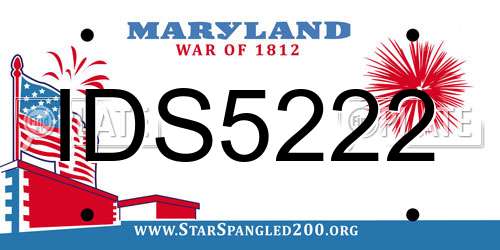IDS5222 Maryland License Plate