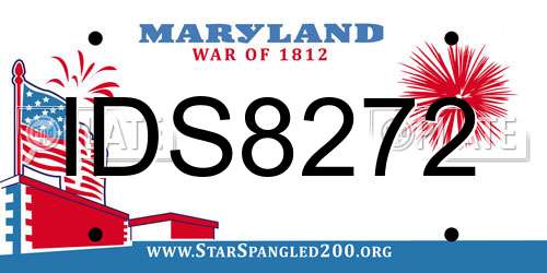 IDS8272 Maryland License Plate