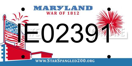 IE02391 Maryland License Plate