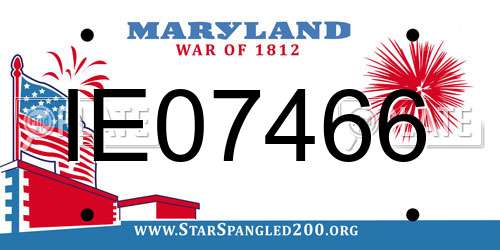 IE07466 Maryland License Plate