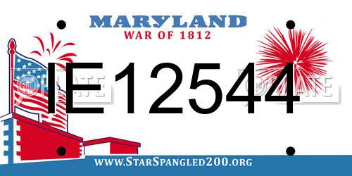 IE12544 Maryland License Plate